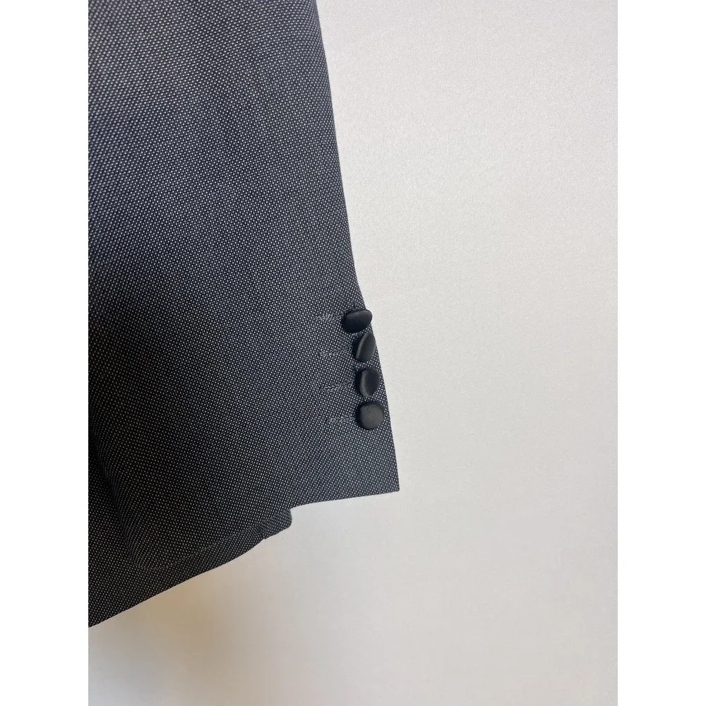 Bagozza Milano Black Label Gray Wool Blend Satin Label Tuxedo Jacket 50